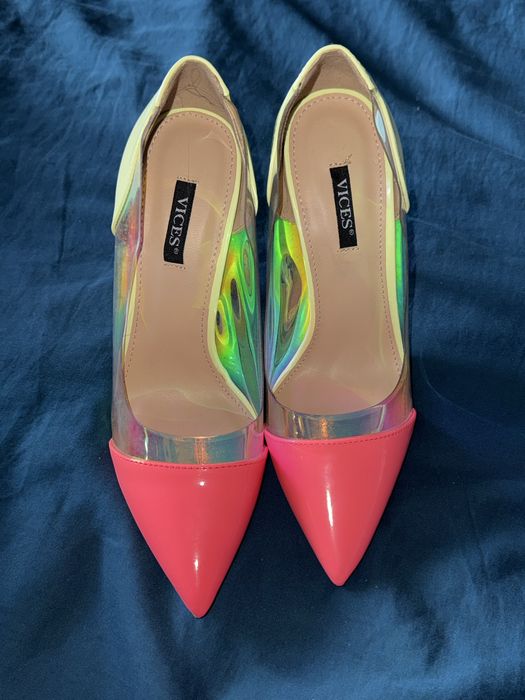 Неонові туфлі-лодочки 36-23 см