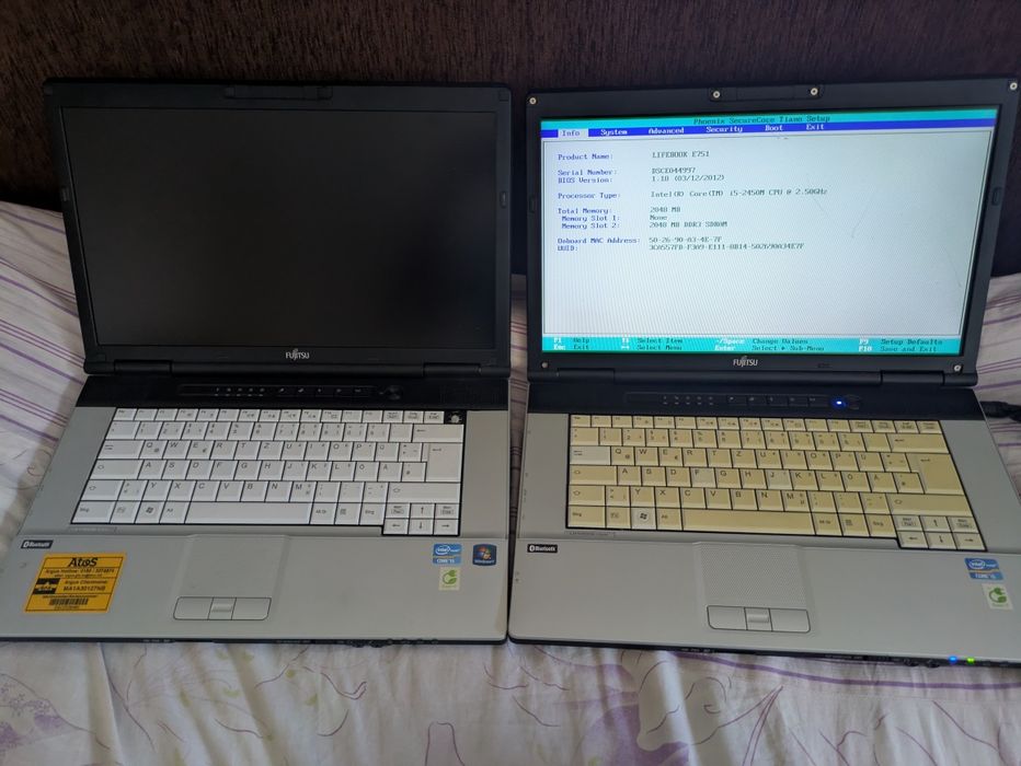 Лот ноутбуків Fujitsu lifebook E751 (Дві штуки)