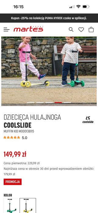 Dziecięca hulajnoga COOLSLIDE