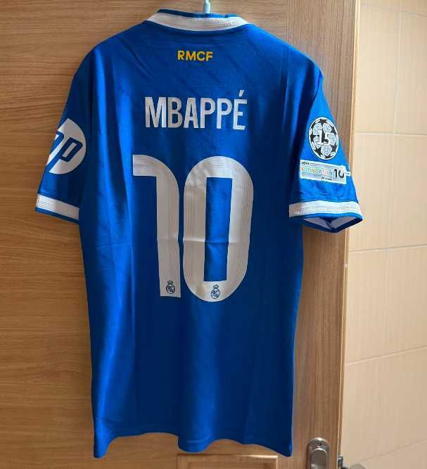Koszulka Real Madryt Third Player Version Mbappe 10 Rozmiar L Niebieska