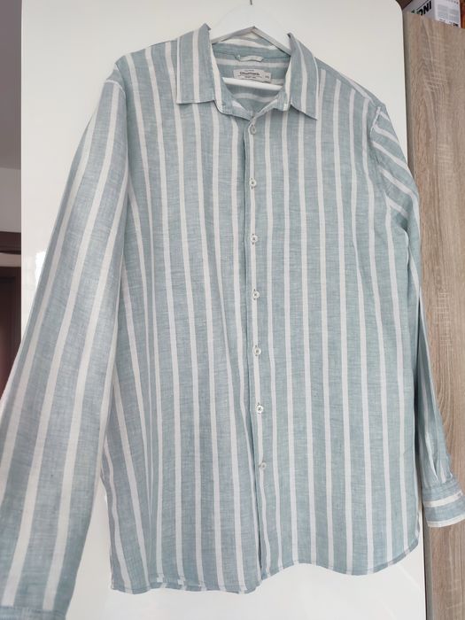 Męska koszula lniana XXL 100% len