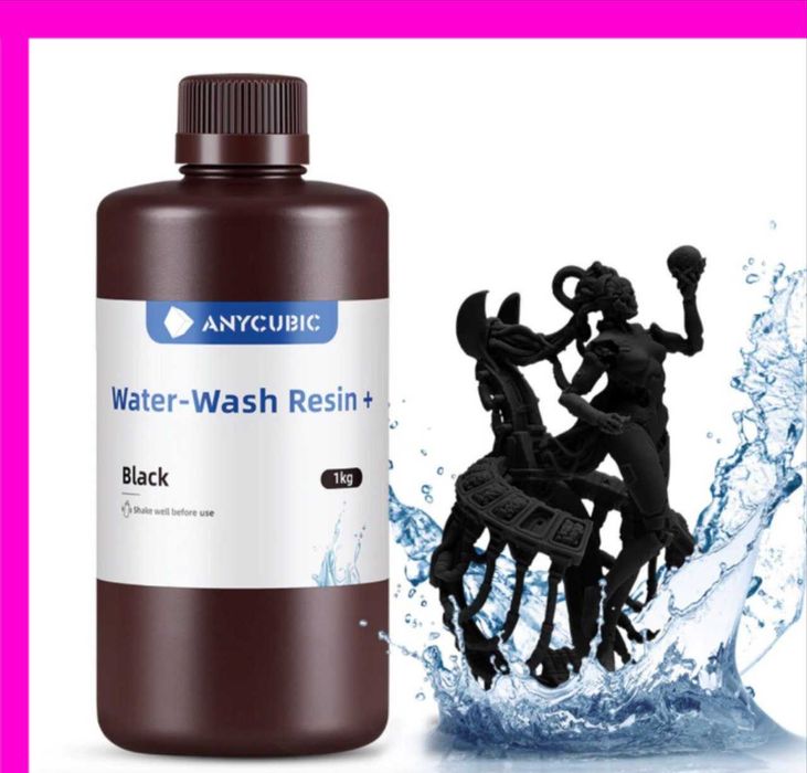 Anycubic Water-wash BLACK/Чорна Фотополімерна смола для Sla принтера