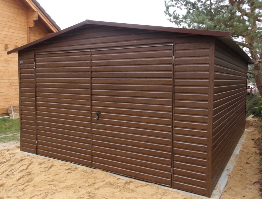 Garaż Blaszany 4x6 dach dwuspadowy, Konstrukcja Wzmocniona, Producent