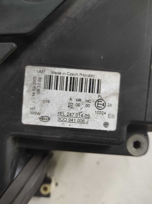 Vw Passat B6, OE: 3C0941006J, Lampa przednia prawa, Oryginał, EUROPA!