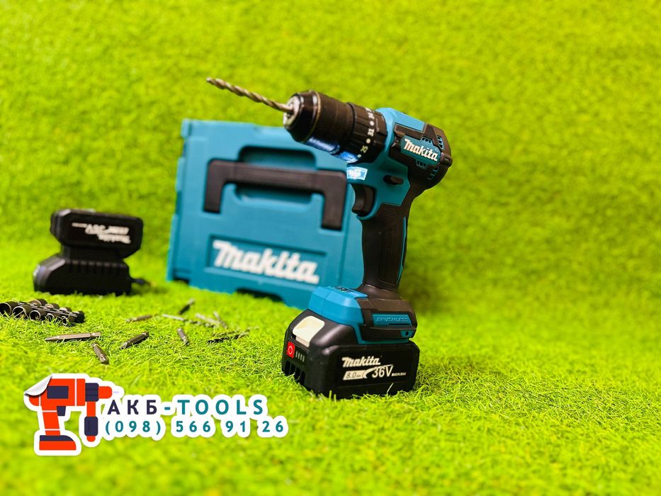 Акумуляторний Шуруповерт Makita DHP453 Безщітковий + удар 36V 8A
