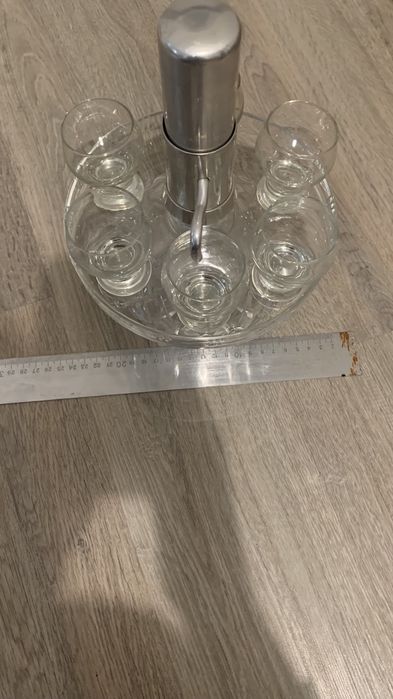 Хрустальный графин(тиш-бар)с помпой