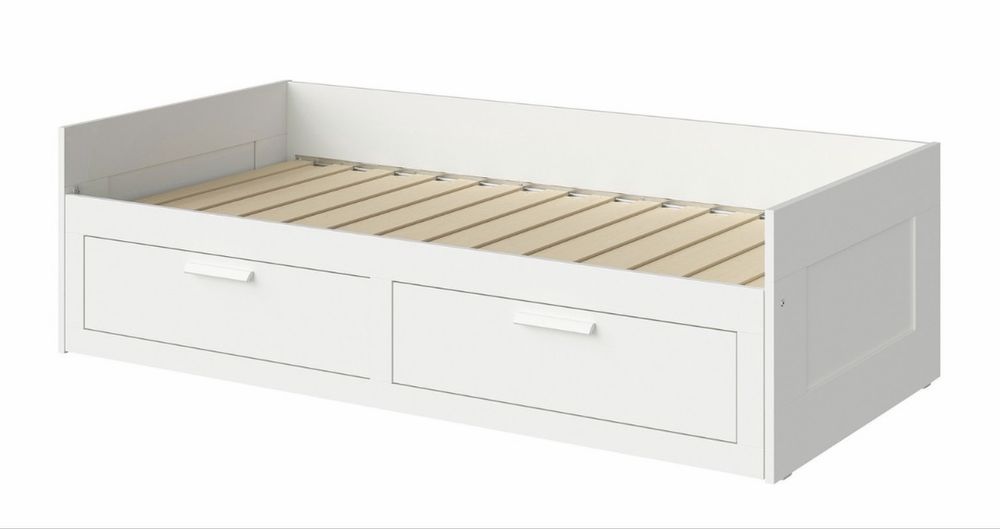 Cama Solteiro dupla IKEA Brimnes com 2 colchões vannareid