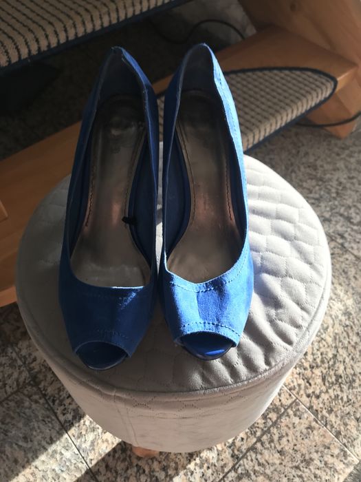 Szpilki Zara niebieskie