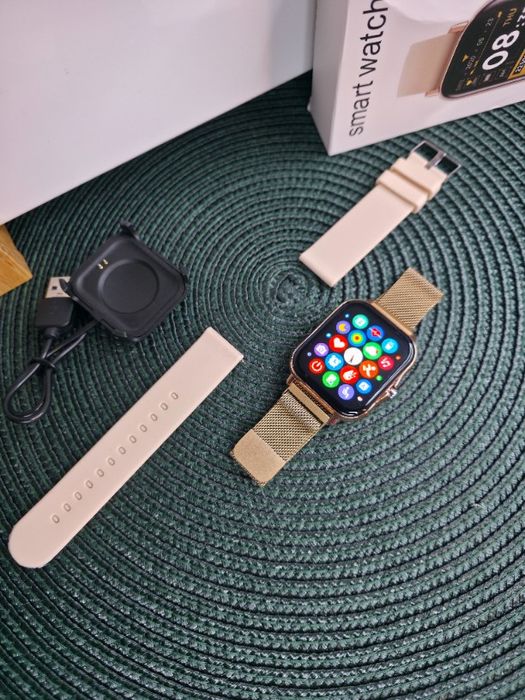 Złoty Smartwatch Damski LIGE 5 Połączenia Bluetooth 2 paski NOWY