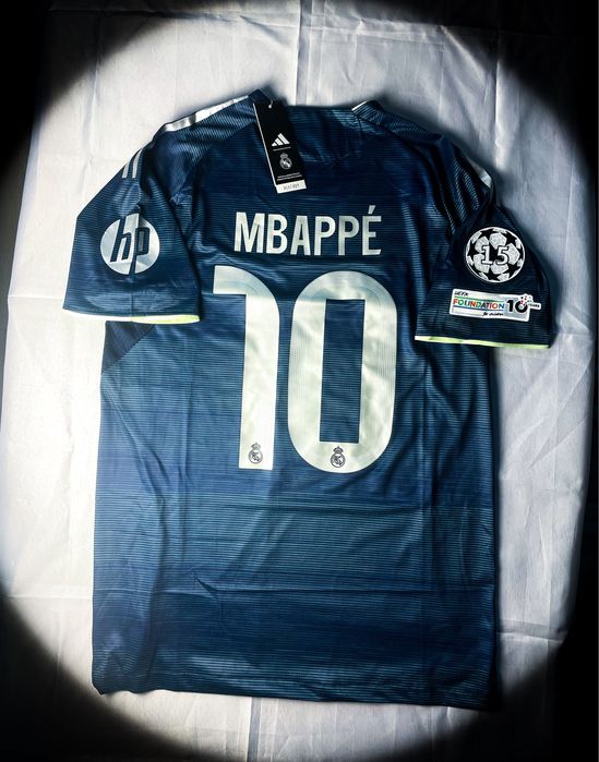 (L) Kylian Mbappe 25/26 Real Madryt Nowa Granatowa Wyjazdowa Koszulka