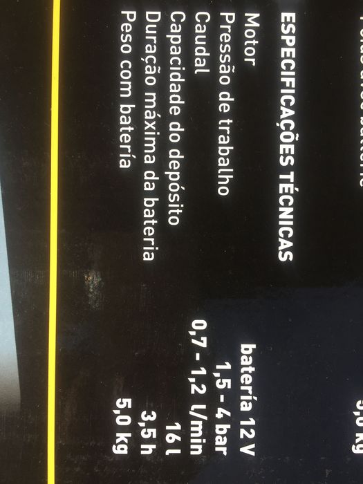 NOVO NUNCA USADO Pulverizador bateria 16 litros Garland FUM 316 MW