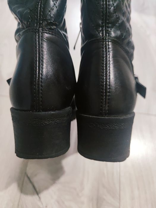 Botki  pikowane czarne