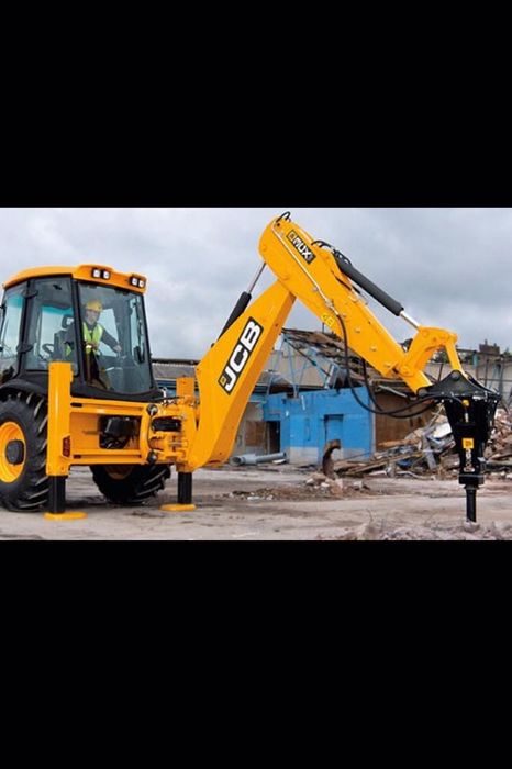Аренда услуги экскаватора погрузчика JCB . Гидромлот . НДС