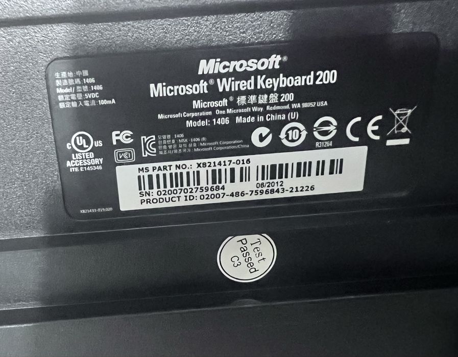 Teclado pc microsoft