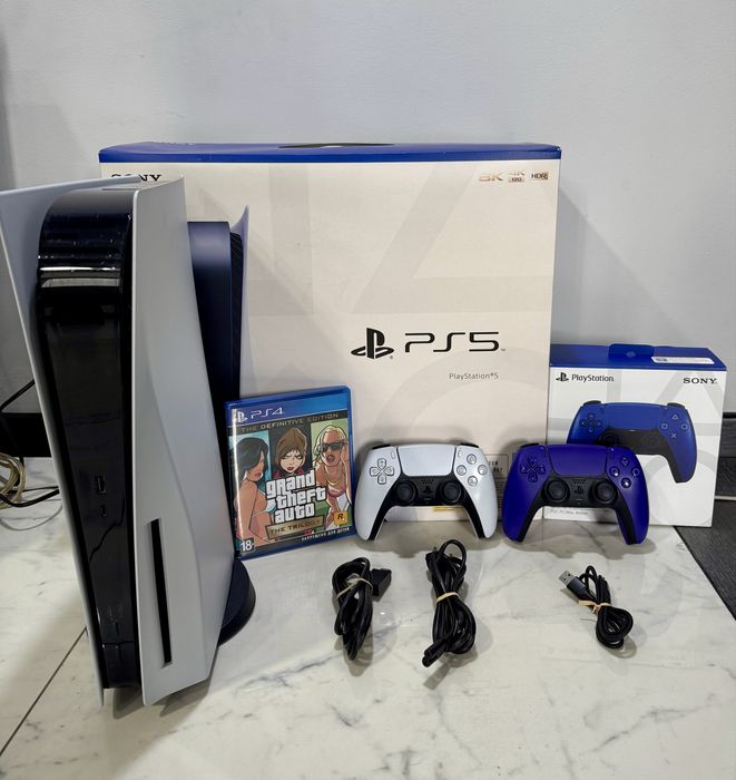 Sony PlayStation 5 (ps 5 дисковод)+2 DualSense+Гра GTA Trilogy