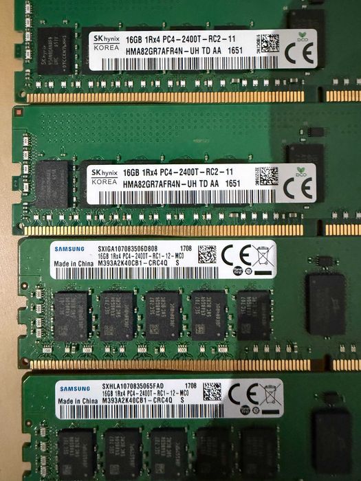 3 x 16GB DDR4-2400T memory module 1 x 16 GB 2400 MHz ECC pc/server