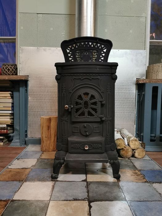 Піч камін буржуйка‼️ чавунна 100% подвійна стінка 9 кВт до 90м2 / 225м3