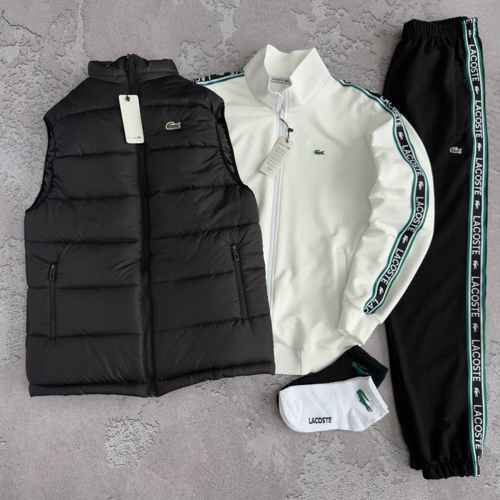 Мужской спортивный костюм лакоста Lacoste комплект [3в1] [S-XXL]