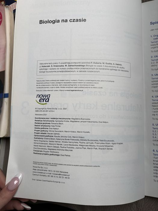 Maturalne karty pracy biologia 3