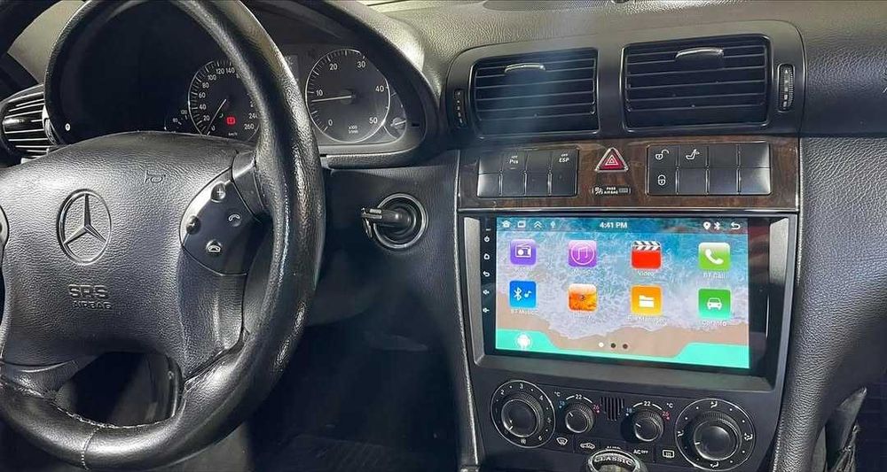 (NOVO) Rádio 2DIN 9" [4+64GB] • Mercedes Classe C (C200) • Android W203 CLC