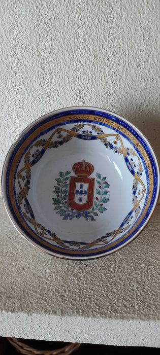 prata portuguesa 835 , taça porcelana