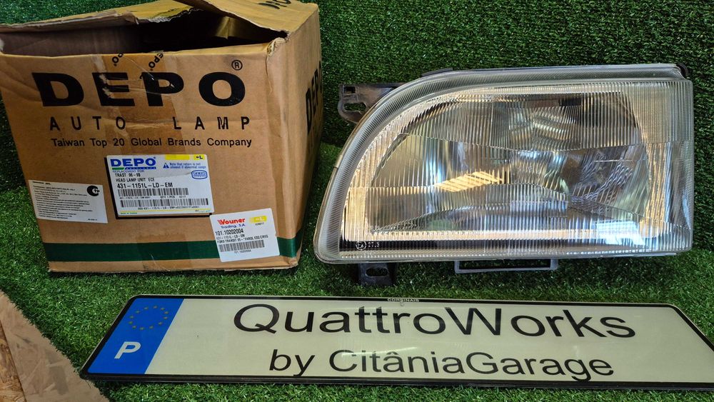 Otica Farol Esquerdo Ford Transit 1995 a 2000 Ref. 431-1151L-LD-EM NOVO DEPO