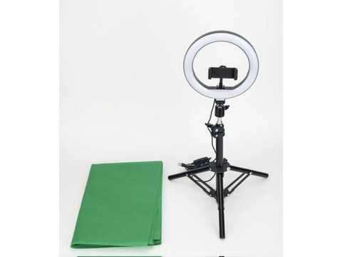 Ring Light + Fundo Verde GOODIS Video Creator Studio