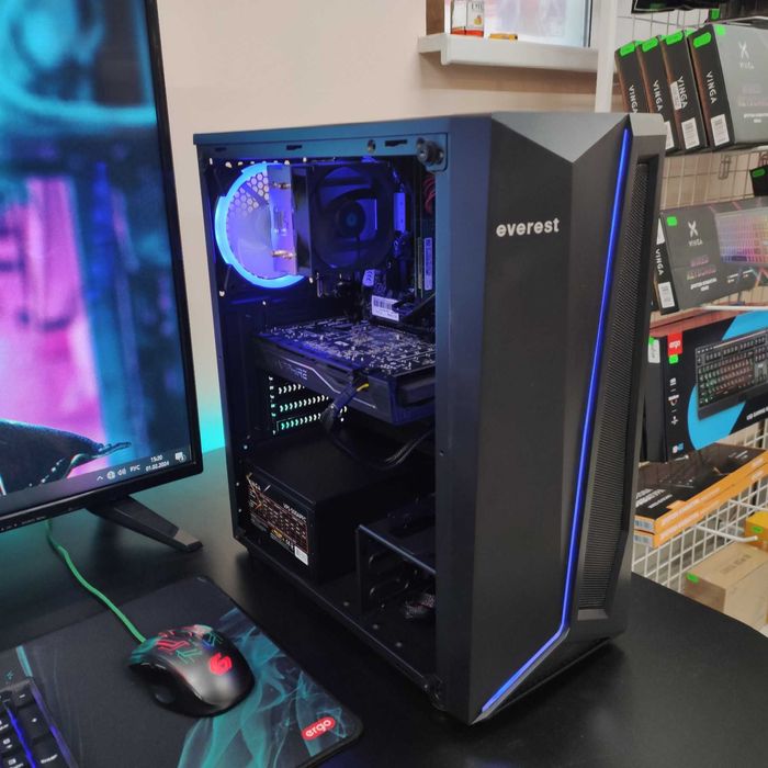 Игровой Компютер ПК Intel i7, RX 470 4GB, 16GB DDR3 new, SSD 512G NVMe