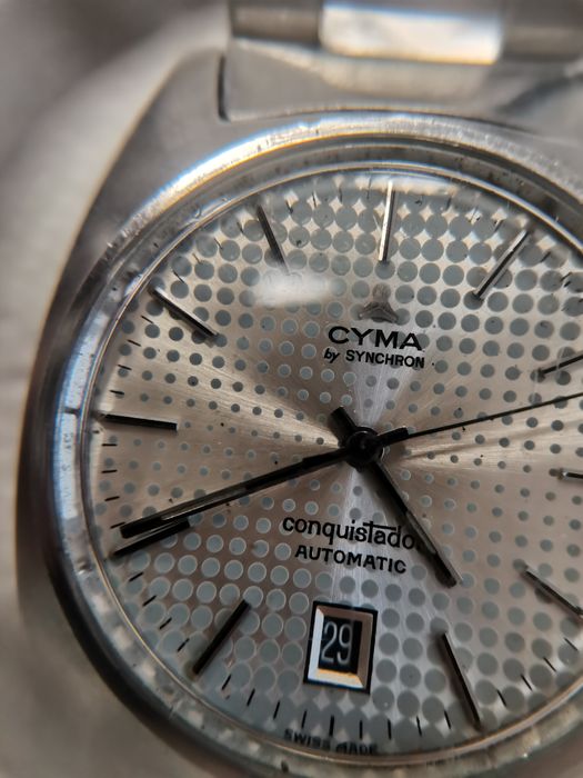 Zegarek Cyma by Synchron Conquistador Automatic. Bardzo rzadki model