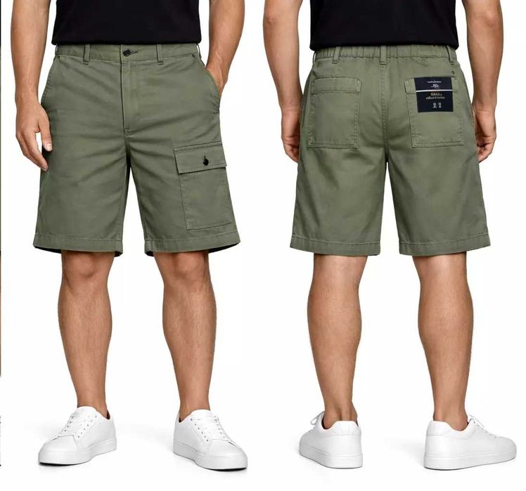 Nowe męskie spodenki Tommy Hilfiger - Bermuda zieleń mundurowa oryg. rozmiar W38