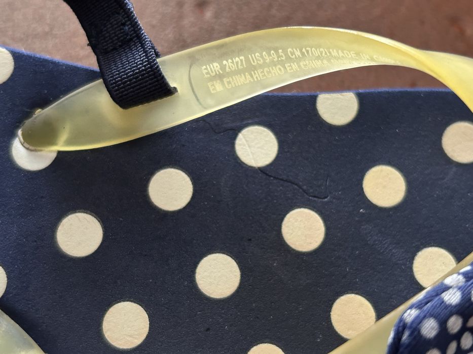 Chinelos de dedo criança  n° 26/27