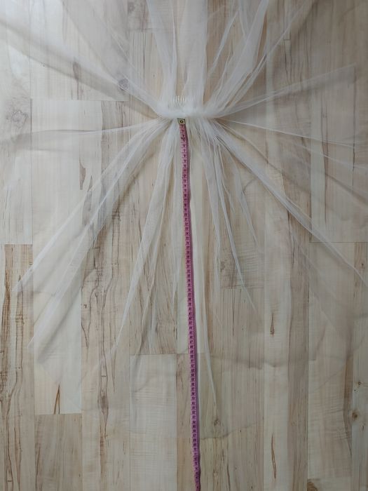 Welon ślubny dwuwarstwowy 70 cm i 90 cm