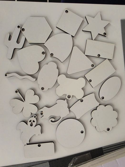 Porta-chaves em mdf para sublimação ( vários formatos ) dupla face