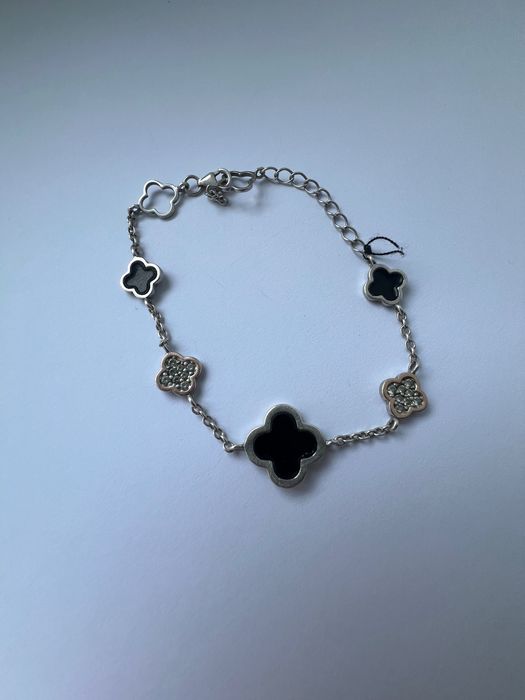 Браслет, срібло 925 та позолота 375, стиль Van Cleef