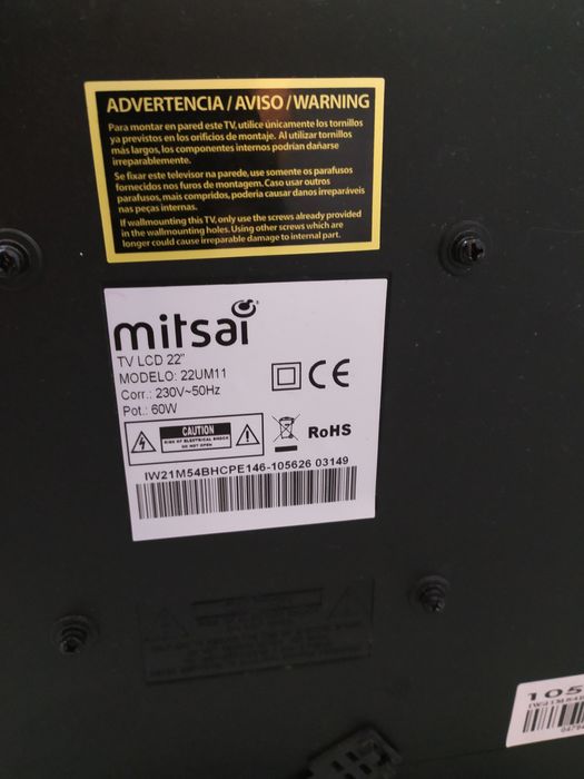 TV / Monitor Mitsai 22 polegadas