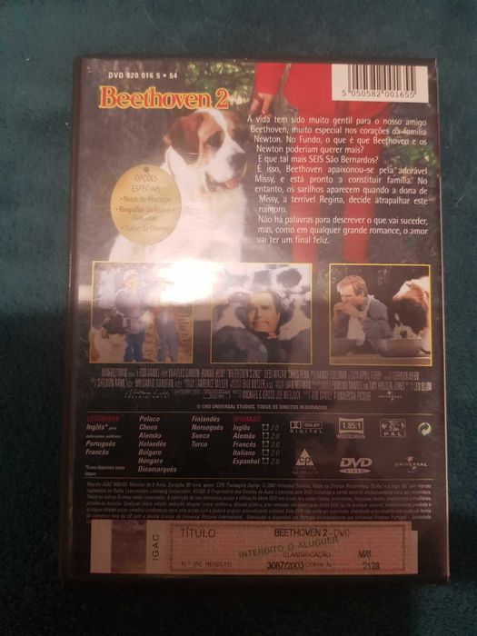 Filme em DVD Beethoven 2