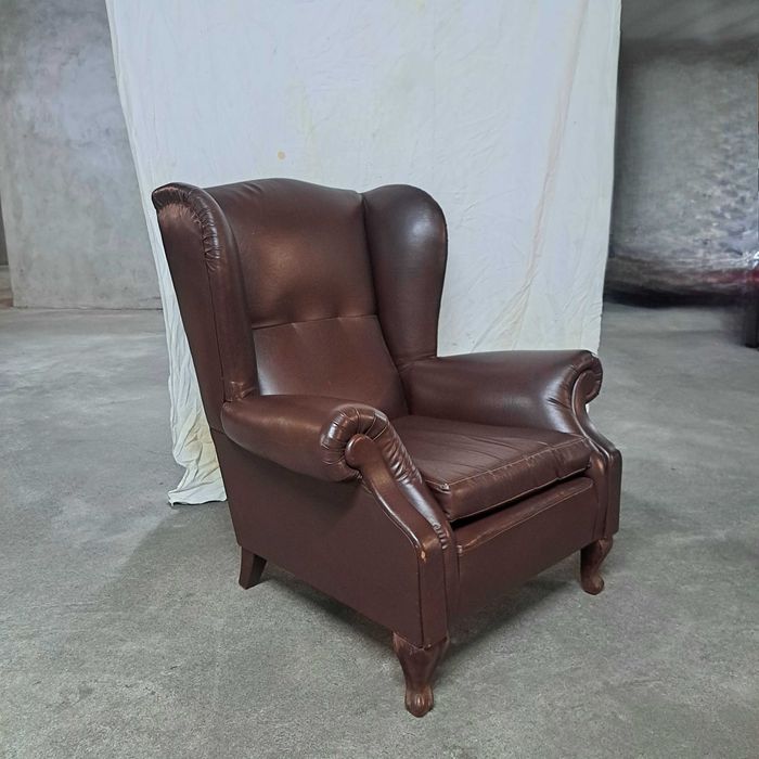 Cadeirão Chesterfield em pele poltrona inglesas
