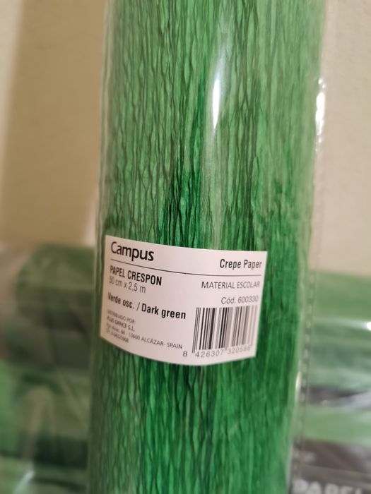 Papel crepom várias cores