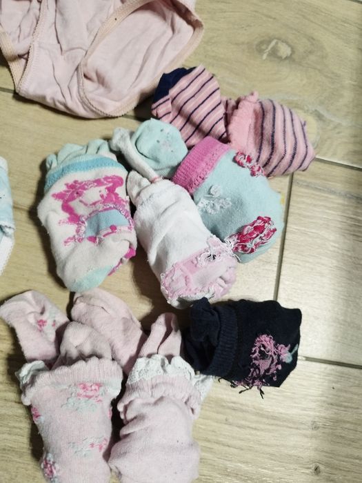 Majtki majteczki 116 dla dziewczynki 9 par skarpetki