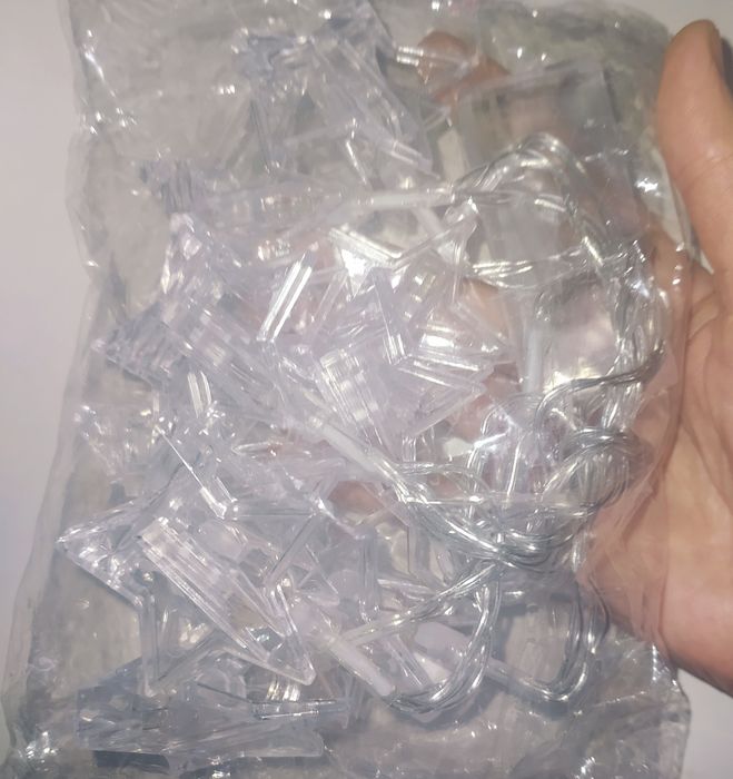 Гирлянда с прищепками - звёздами для фото