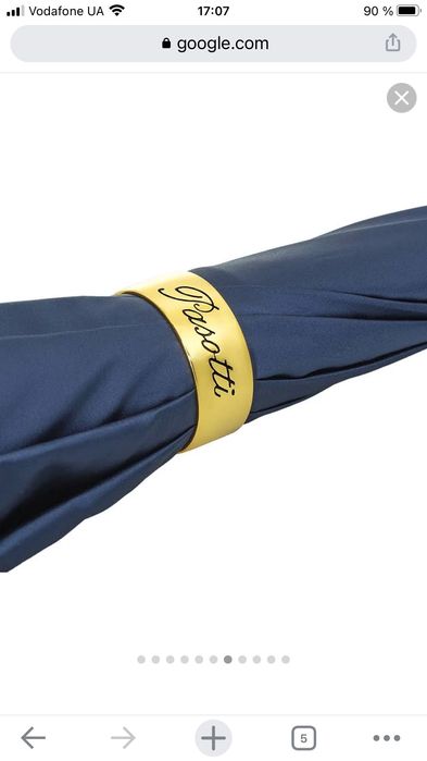 Итальянский зонт-трость Pasotti механический ручной работы с цветком