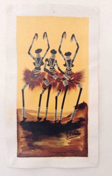 Arte Africana de Inspiração Masai - Pintura de Artista Queniana