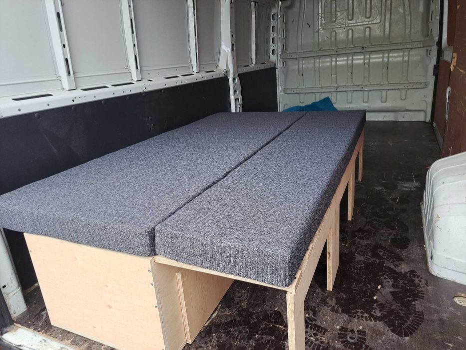 Łóżko do kampera rozsuwane kamperbox  3 skrzynie zabudowa do busa
