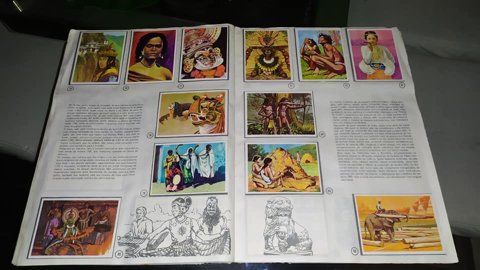 Caderneta completa HOMENS RAÇAS E COSTUMES 1976 protegida c contracapa