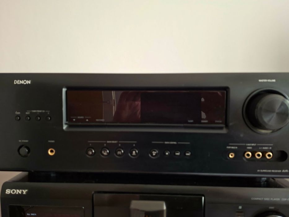 Amplituner 5.1 Denon AVR-1312 + nowy pilot RC-1149. Stan BDB, 100% sprawny