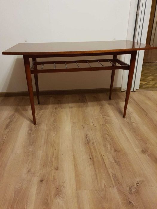 Szafa z barkiem i witryną, komoda i stolik z PRL