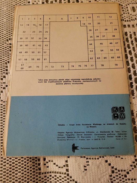 Mapa " Śródmieście Krakowa" wydanie  z 1978r.