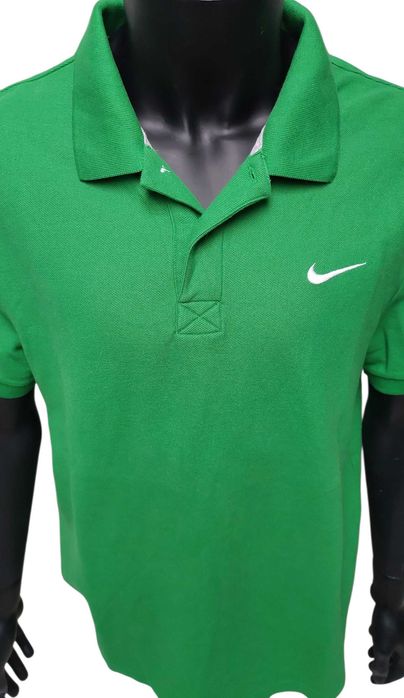 Zielona bawełniana koszulka polo męska NIKE, R. XL