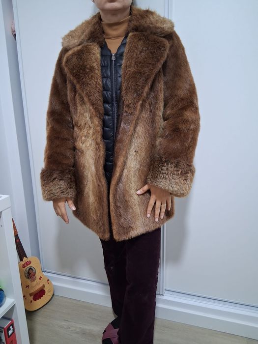 Casaco vison pele animal verdadeiro