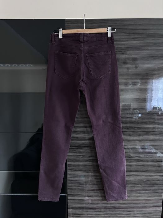 Burgundowe spodnie rurki rozmiar M/38